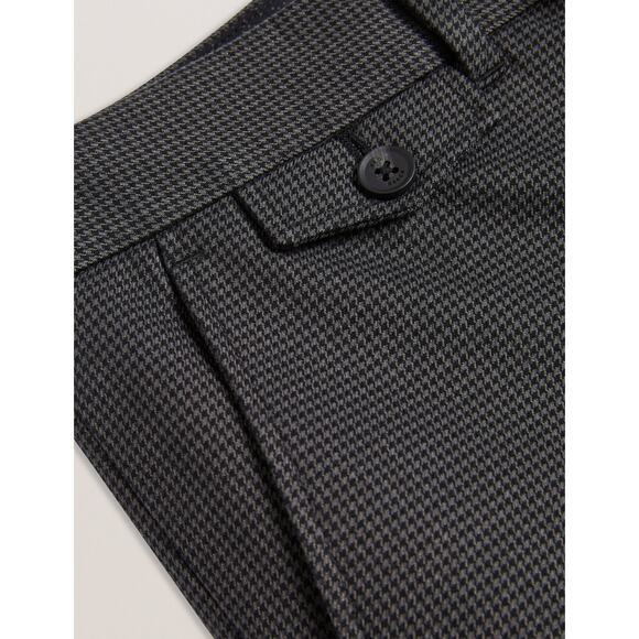 Ted Baker Nounds Micro Brown Houndstooth Slim Fit Trouser Dress Pants 30 - Picture 7 of 11